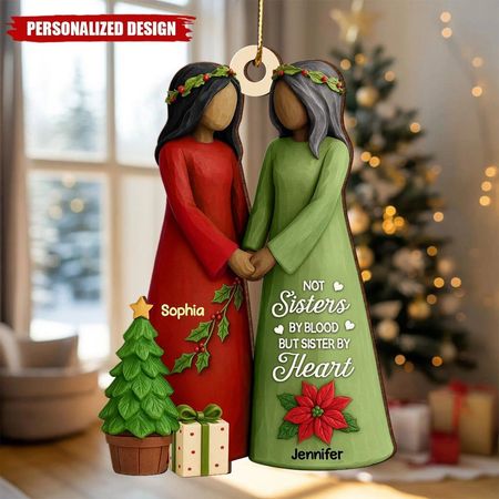 Christmas Best Friends Are Hard To Find 3D Effect Personalized Wooden Ornament